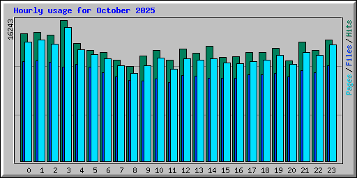 Hourly usage for October 2025